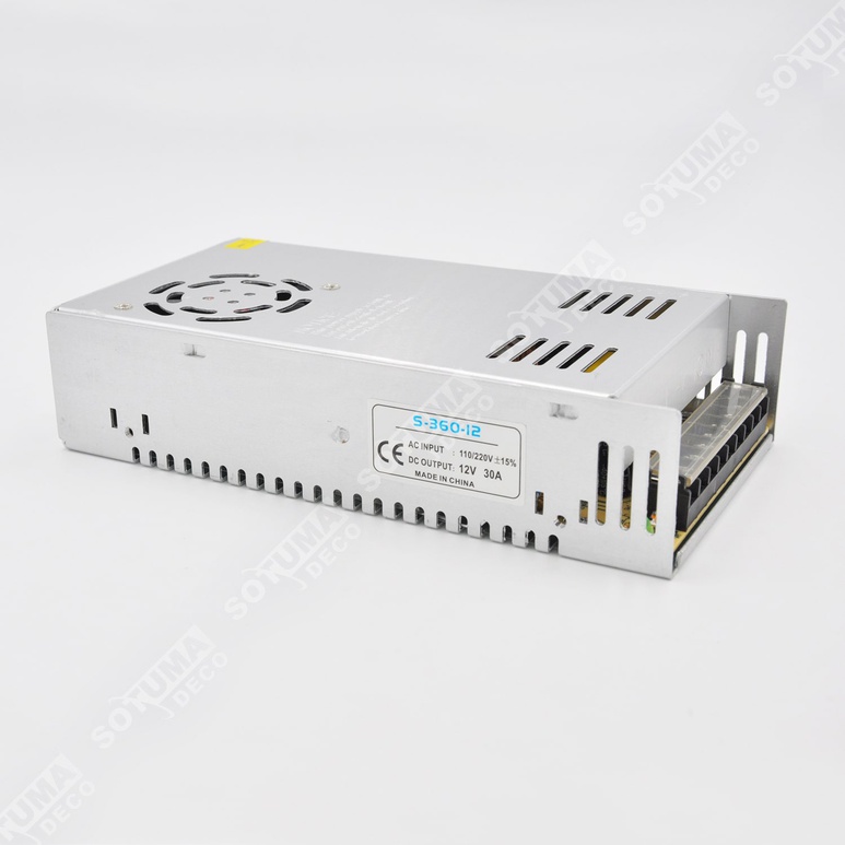 [TR12-30A-R] TRANSFORMATEUR 360W 30A 12V 